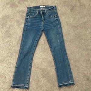 Cropped raw hem flare cropped size 00/24